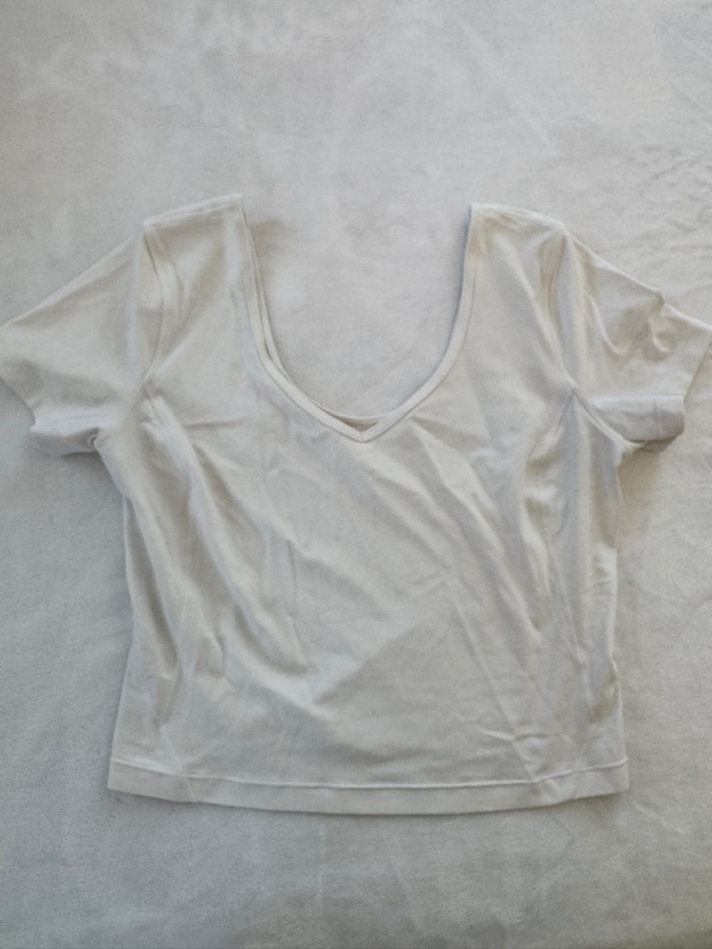 Lululemon Align White V-Neck Women's Crop Top